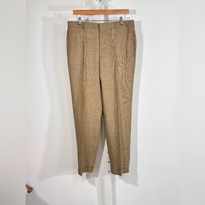 90’s Polo Ralph Lauren Blue Wool Trousers Tailored Italian Wool Dress Pants 34R